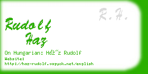 rudolf haz business card